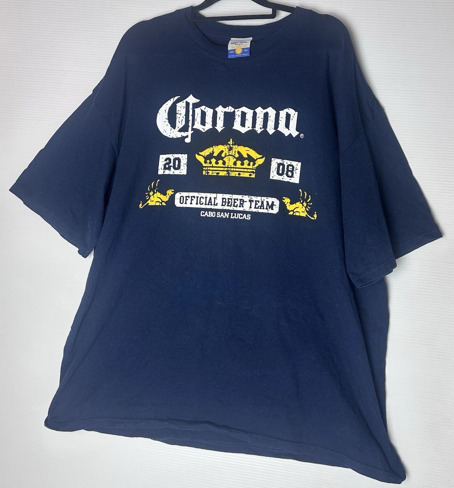 Rare Vintage Corona Navy Cabo San Lucas Mexico Beer Promo T Shirt Sz XXL