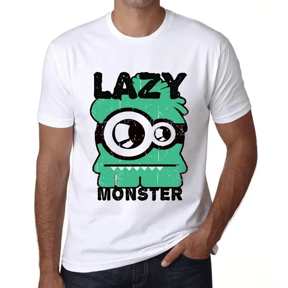 Men's Lazy Monster Print T-Shirt - Lazy Monster - T-Shirt