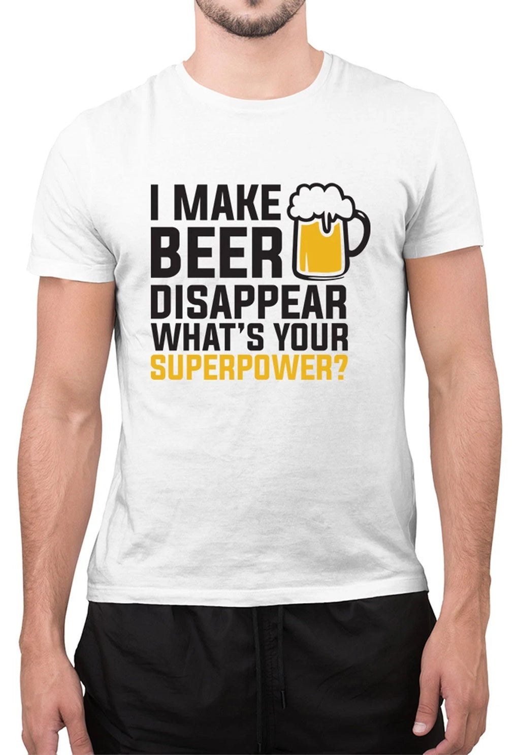 Funny I Make Beer Disappear Drink Drunk Man Women Amazing T Shirt