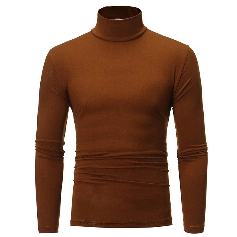 Men Pullover Tops Turtle Neck Warm Sweater Extra Soft Slim Tees Shirt Clothing $