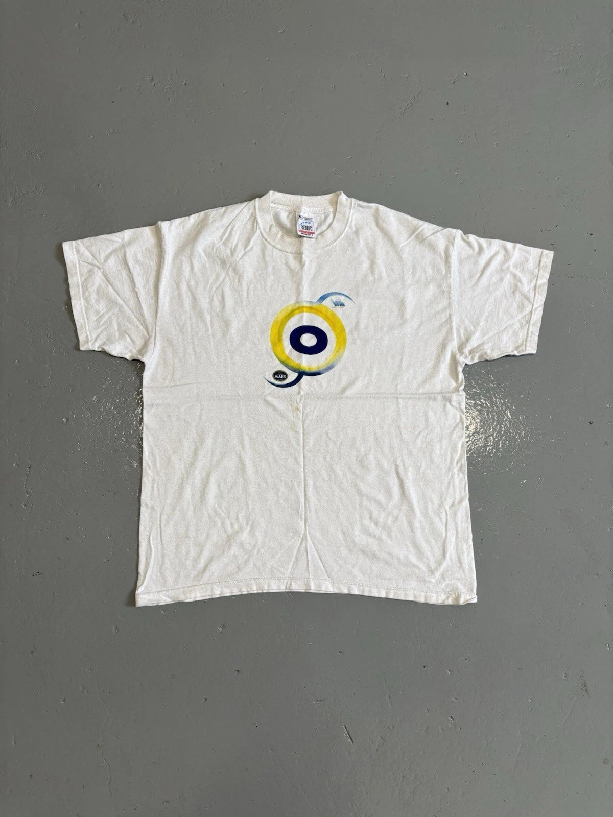 Vintage 90s Fruit Of The Loom Maes Beer Graphic T Shirt Men’s Size XL White