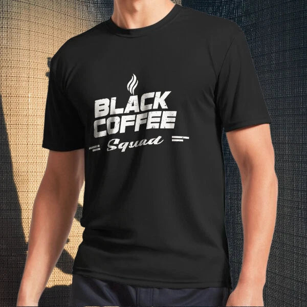 Black Coffee Squad Active T-Shirt Logo Men's T-Shirt Funny Size S to 5XL