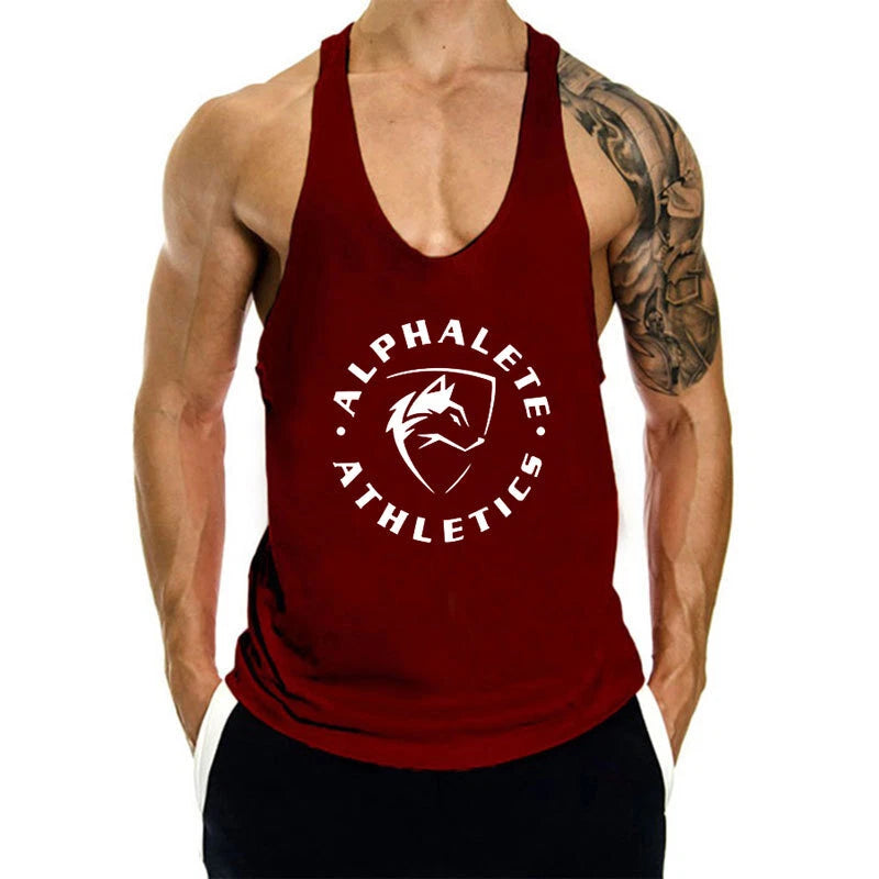 New Men's Gym Bodybuilding Tank Top Muscle T-Shirt Fitness Stringer Shirts