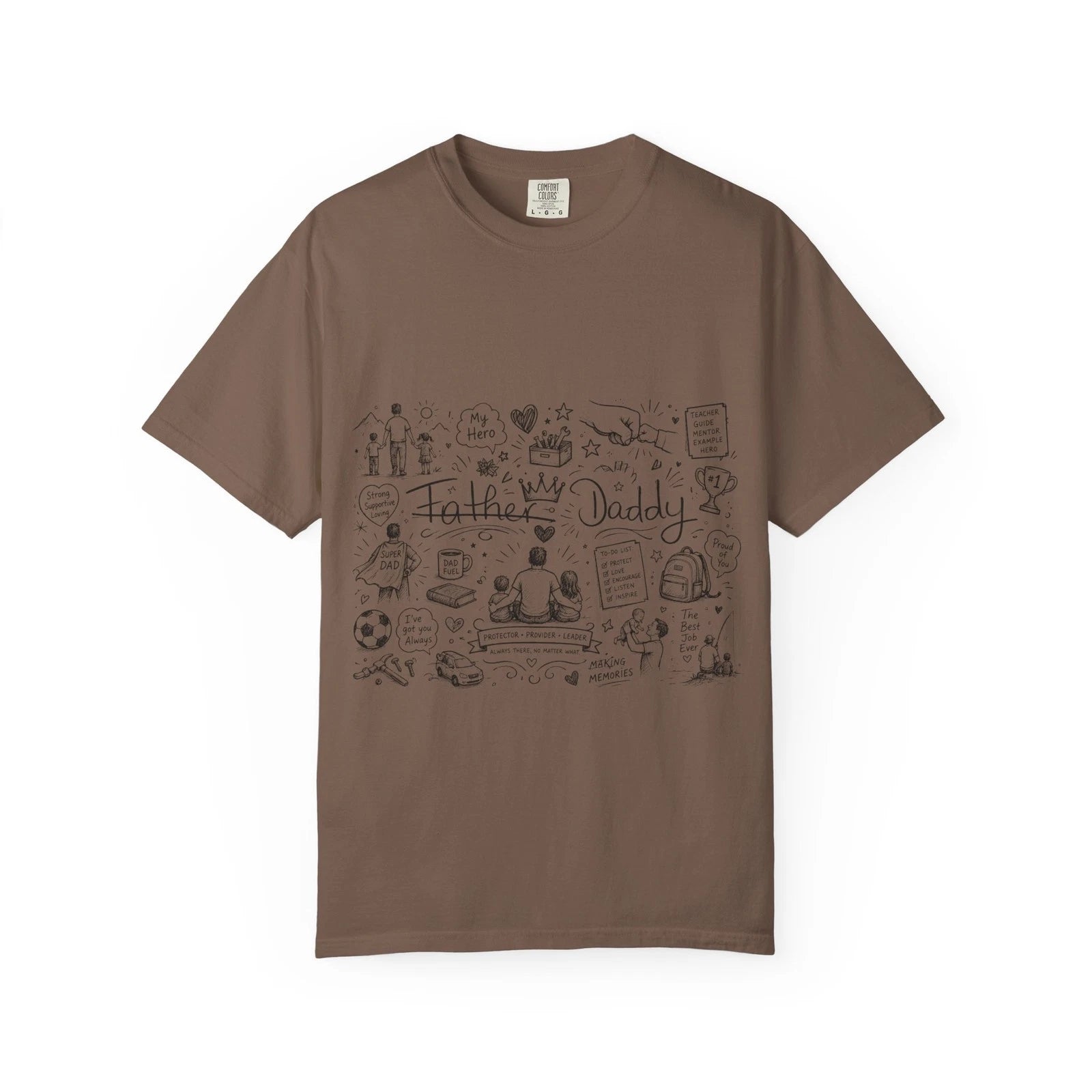 Father's Day Doodle T-shirt | Handwritten Dad Sketch Tee