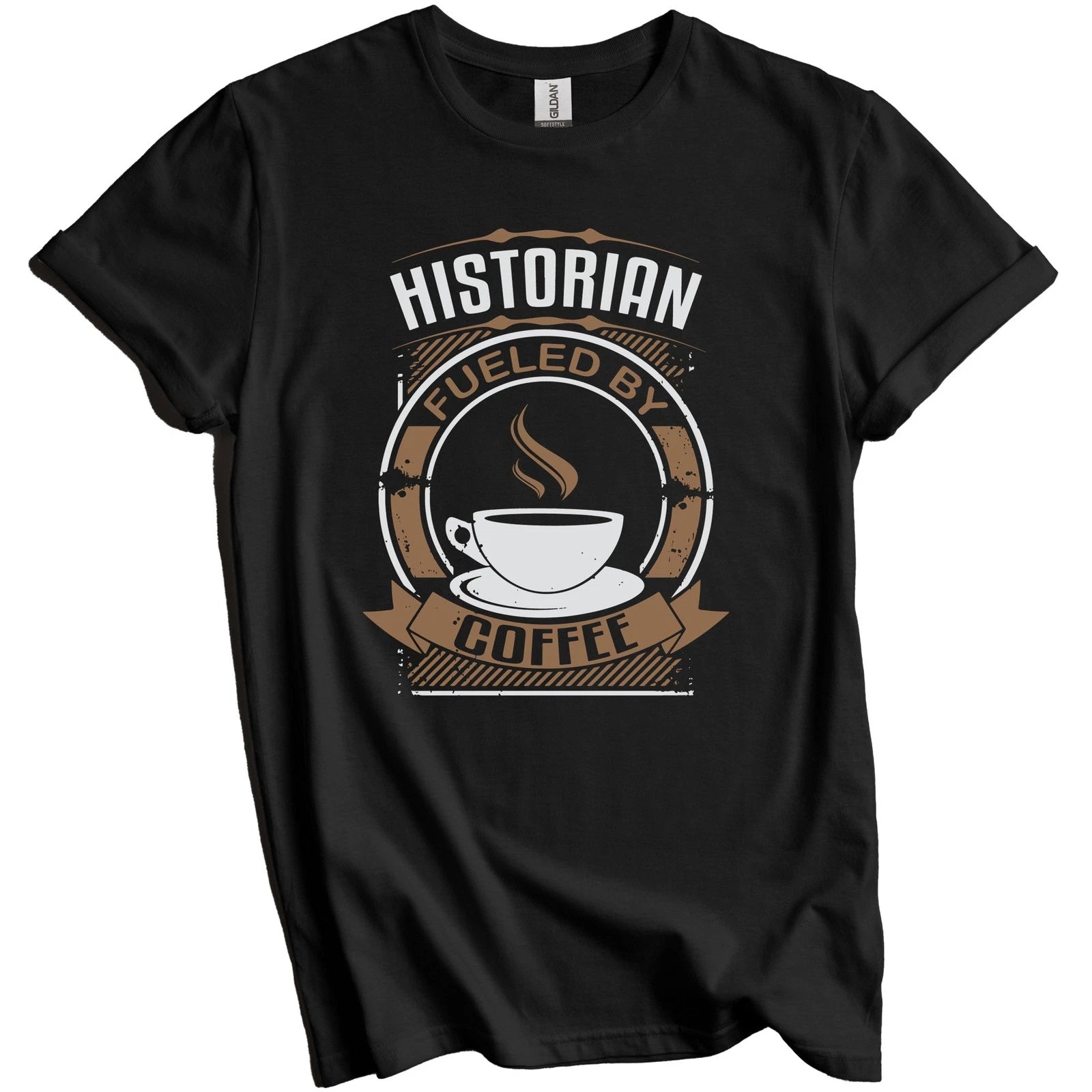 Historian Fueled By Coffee Funny Graphic T-Shirt