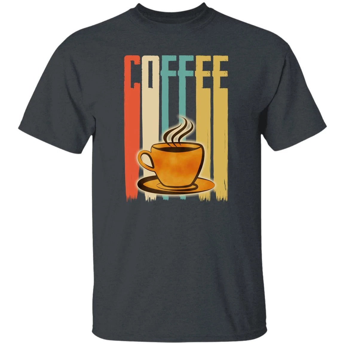 Coffee retro Unisex shirt gift coffee lover tee black navy dark heather