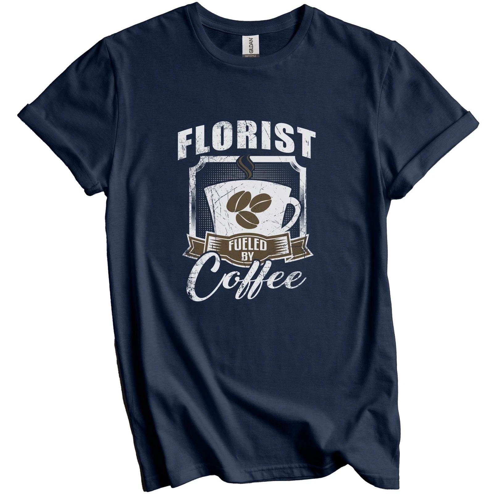 Florist Fueled By Coffee Funny T-Shirt Gift for Florist