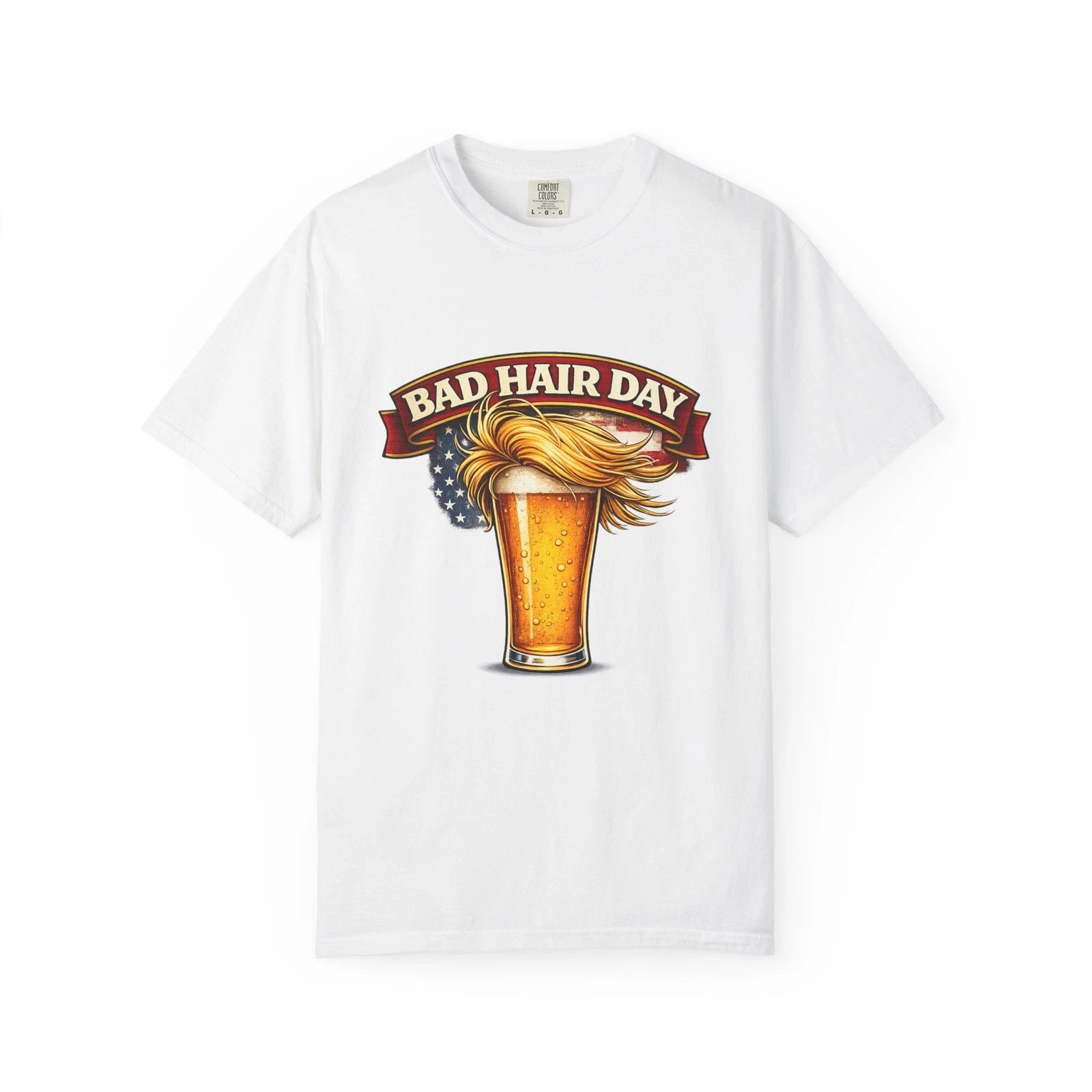 Bad Hair Day beer pint T-Shirt | Funny Beer Graphic Tee, Bar Drinking Shirt