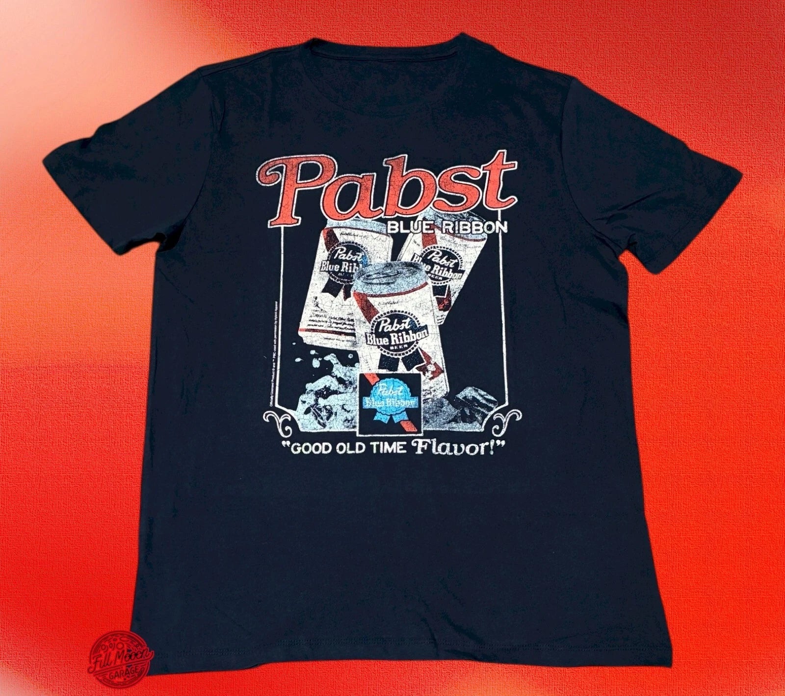 New Pabst Blue Ribbon Beer Rustic Sign Logo Mens Vintage Classic T-Shirt