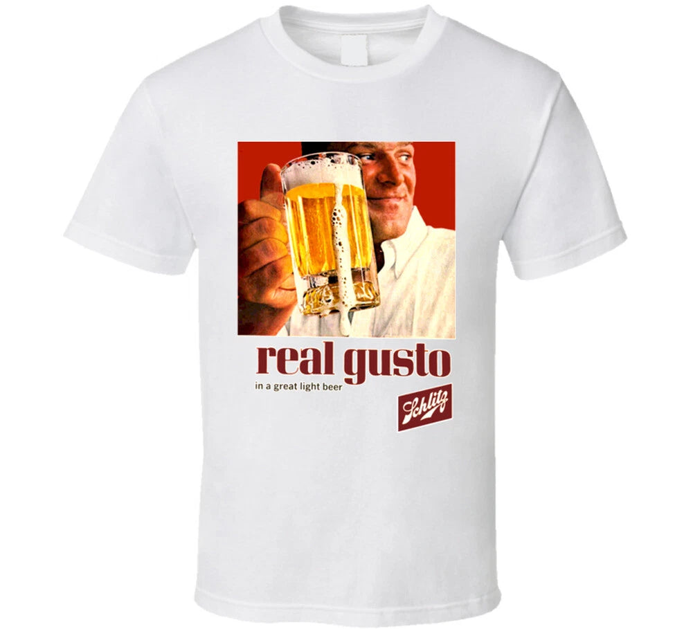 Vintage Schlitz Beer Ad Real Gusto T Shirt