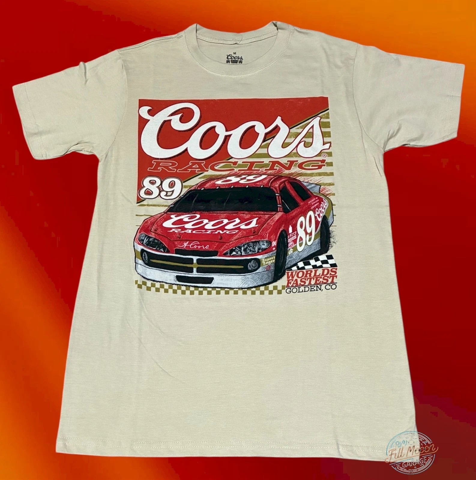 New Coors Racing Banquet Beer Racecar 89 Classic Men's Vintage T-Shirt