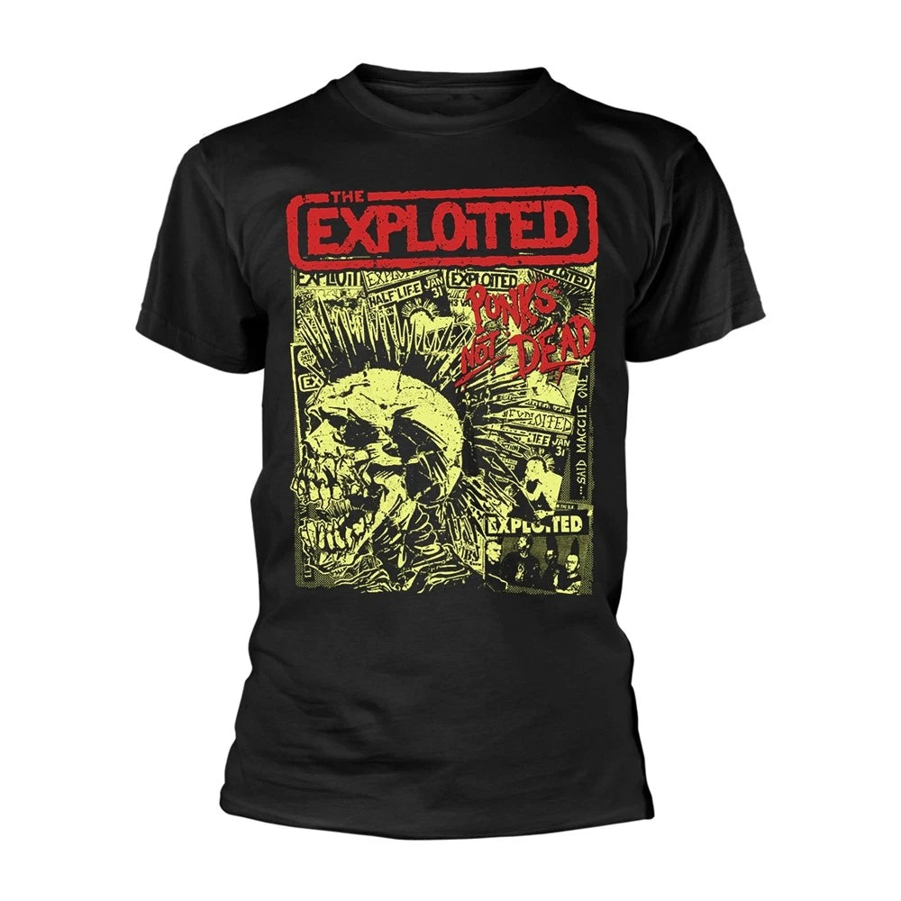 EXPLOITED, THE - PUNKS NOT DEAD (BLACK) BLACK T-Shirt Medium