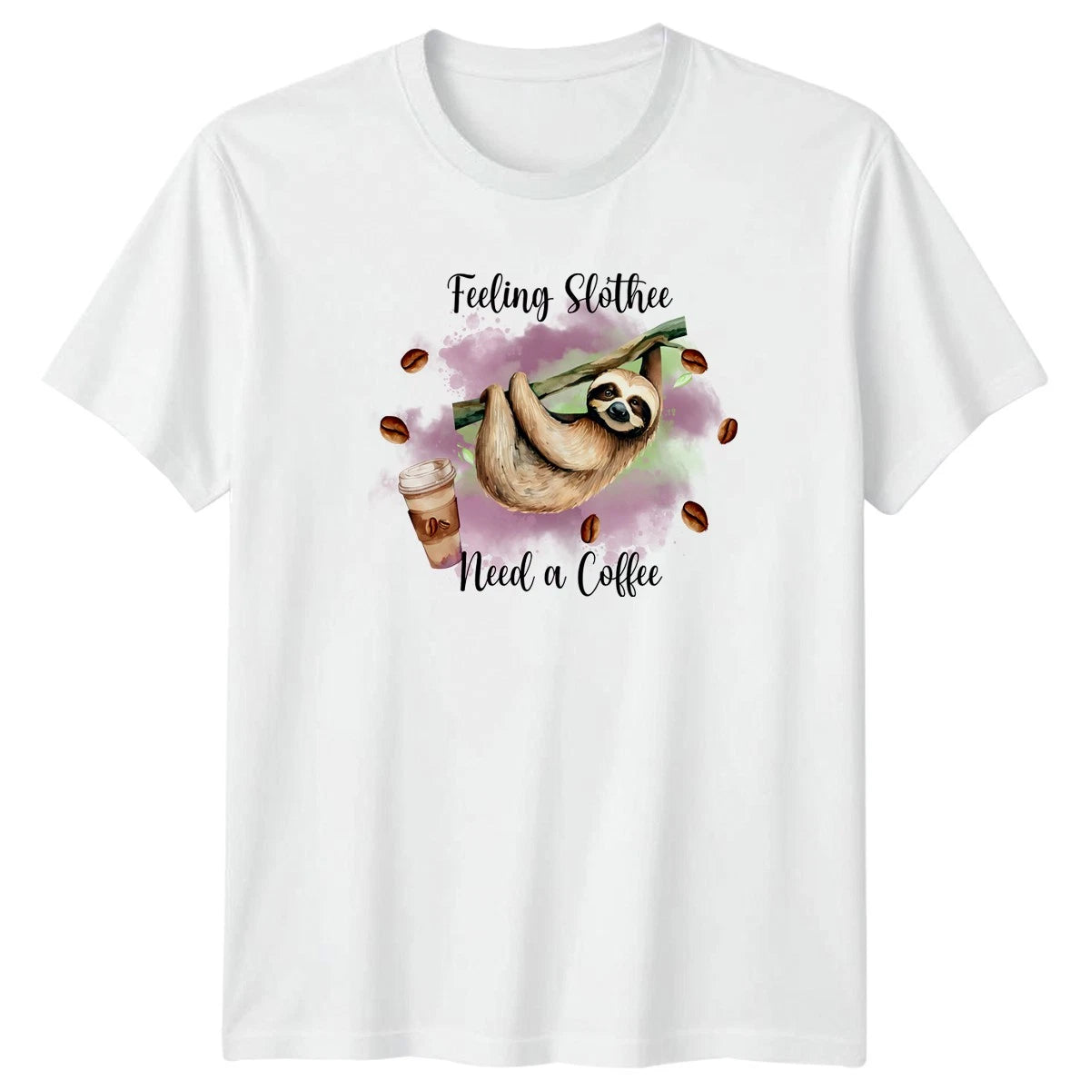 Feeling Slothee Need A Coffee T-Shirt Sloth Coffee Animal Humor Birthday Gift