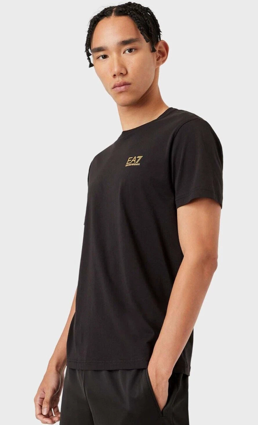 EA7 EMPORIO ARMANI Core Identity Men's Black T-Shirt Size Medium NEW