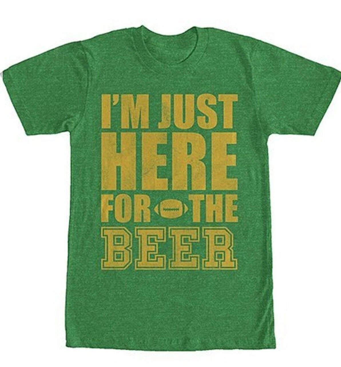 I'm Just Here for the Beer Football Mens T-Shirt Sz XL Chin Up Apparel NWT