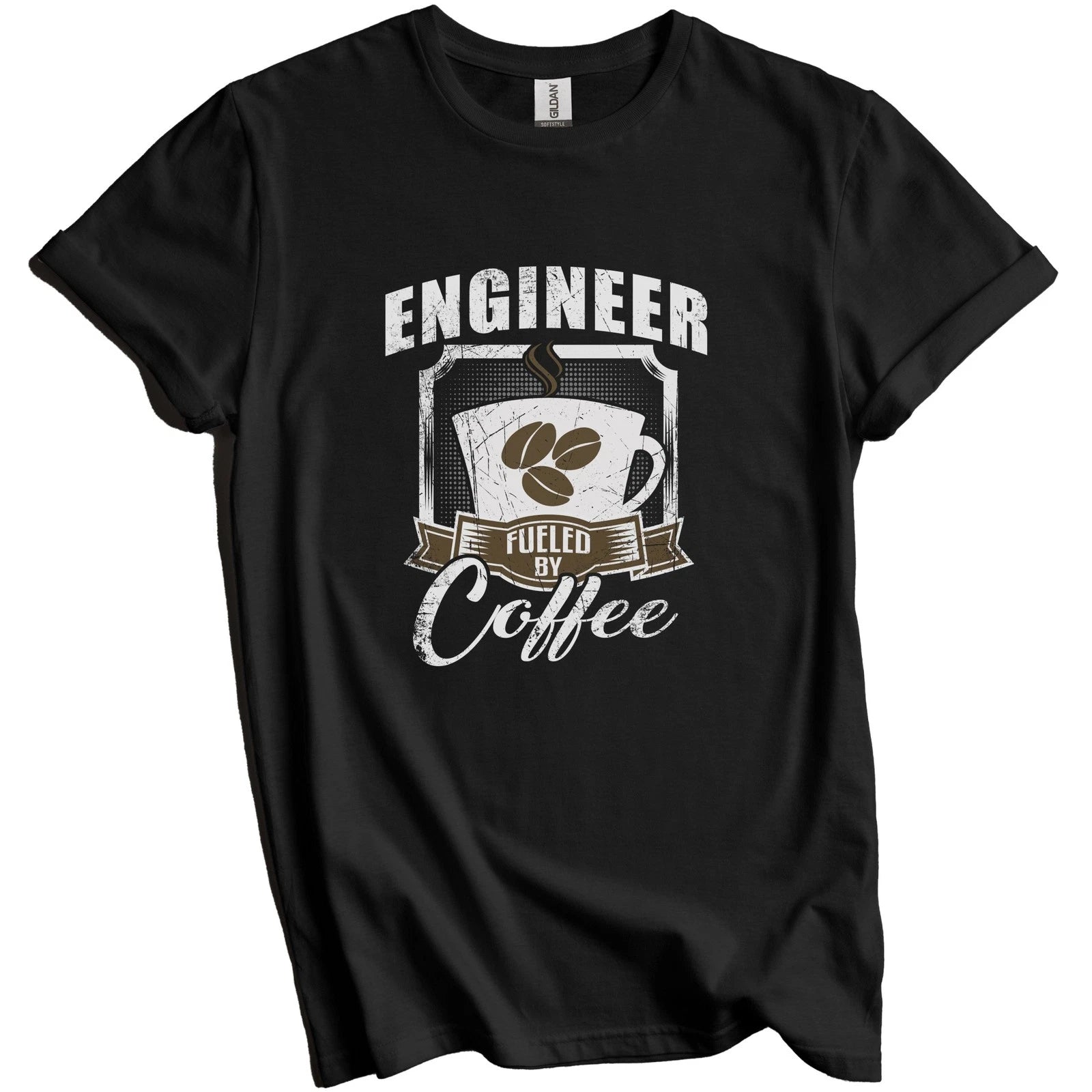 Engineer Fueled By Coffee Funny T-Shirt Gift for Engineer
