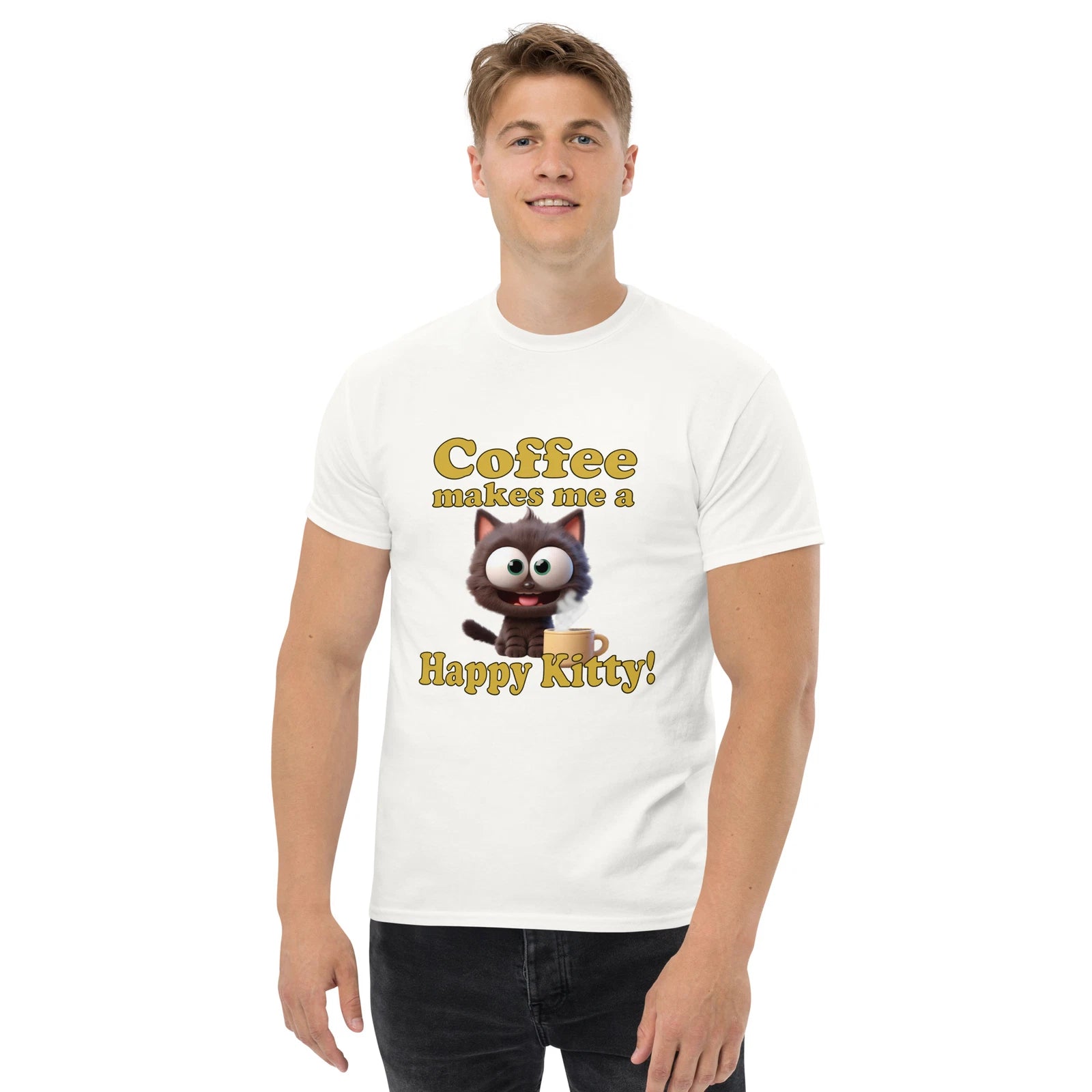Happy Coffee Kitty T-shirt