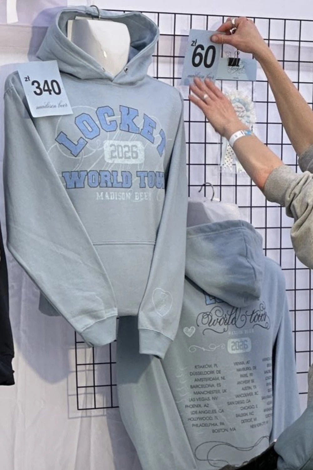 Madison Beer The Locket Tour Merch ight Blue Hoodie