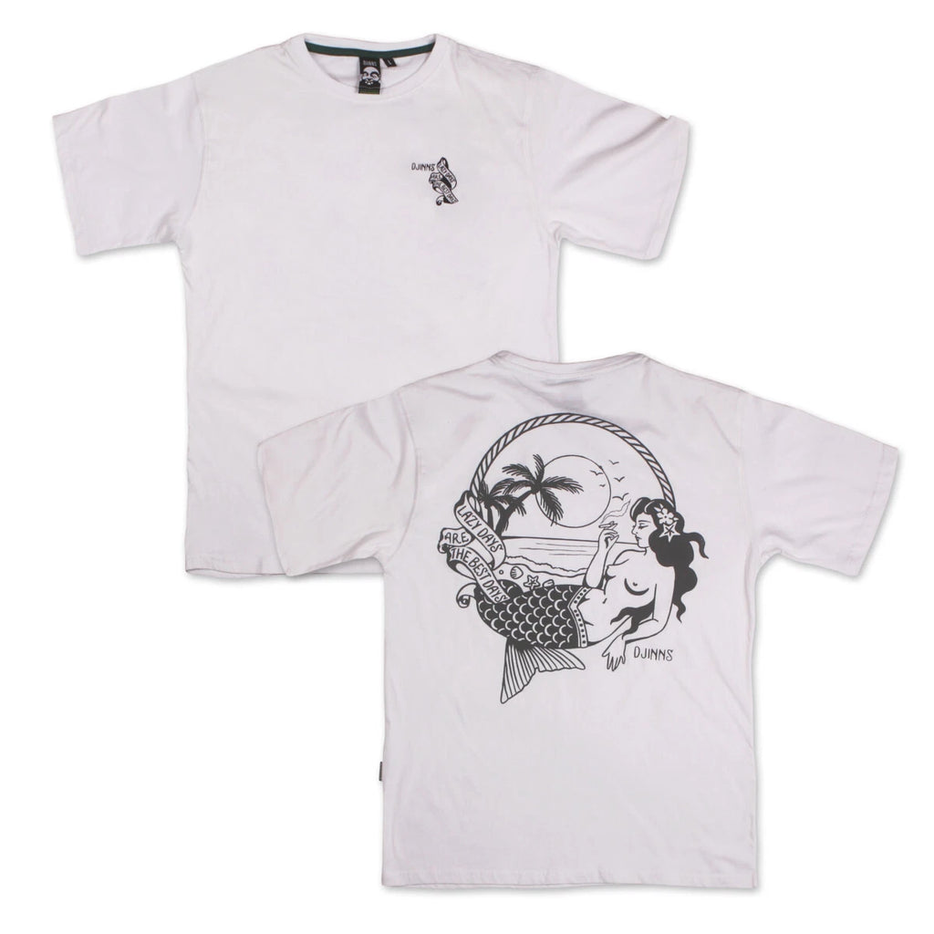 Djinns Oversized T Shirt Lazy Mermaid Mens Top Mermaid Chilling Men