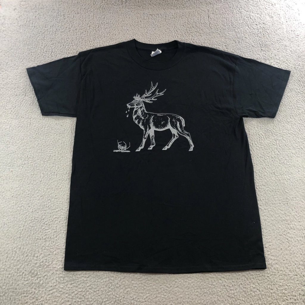 jagermeister T Shirt Men’s L Black Graphic Print Bar Pub Distillery