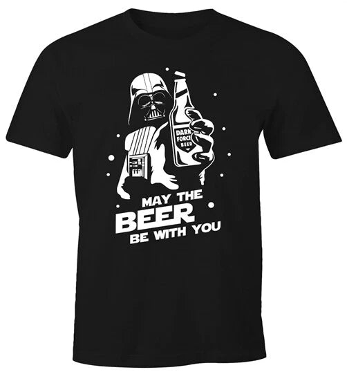 May the beer be with you Parody Space Saga Mens T-Shirt Gift Men