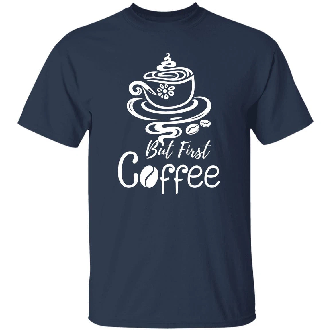 But first coffee Unisex shirt gift one line coffee lover tee black dark heather