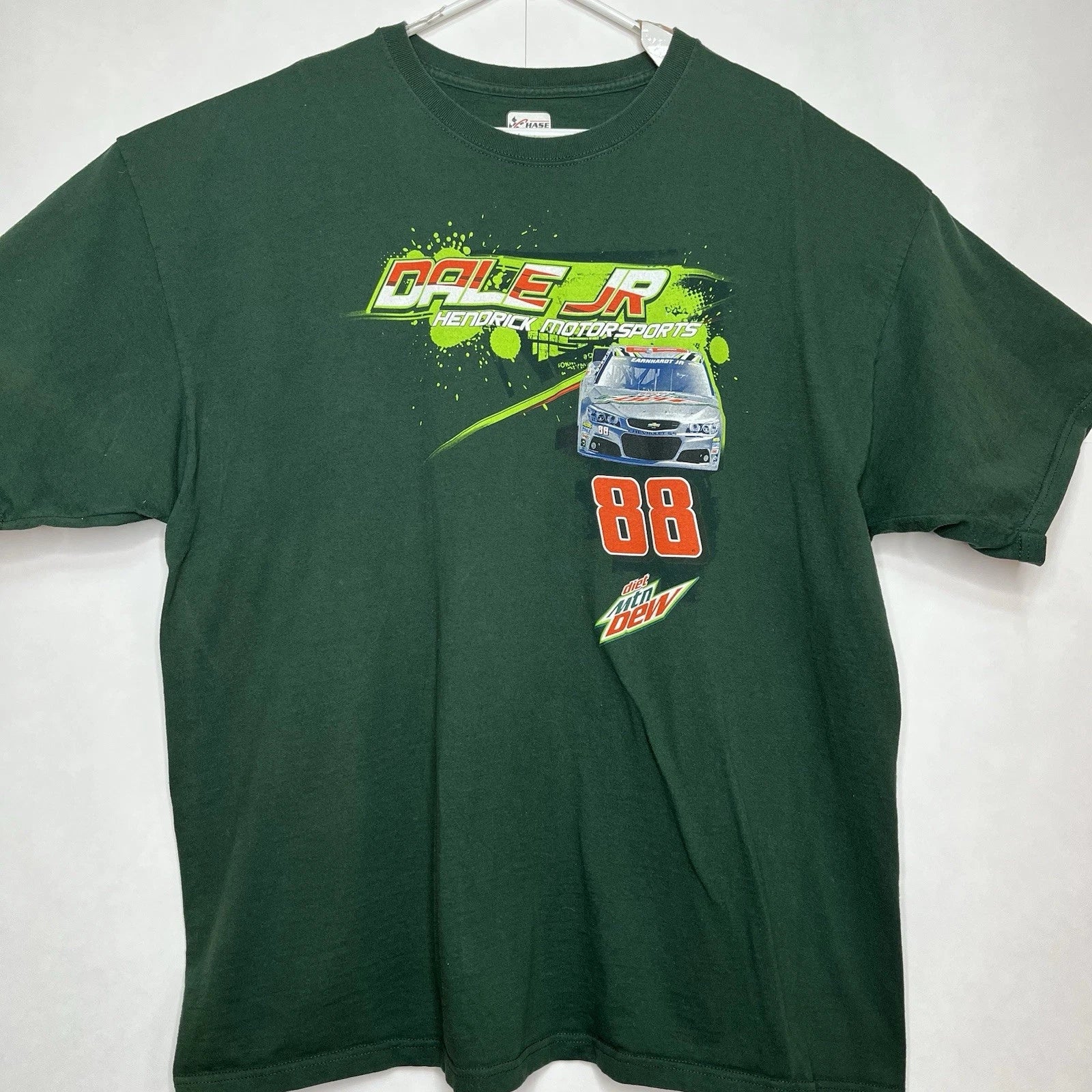 NASCAR | Men's 3XL Dale Earnhardt Jr. 88 Crewneck Green T-Shirt Chase Authentics