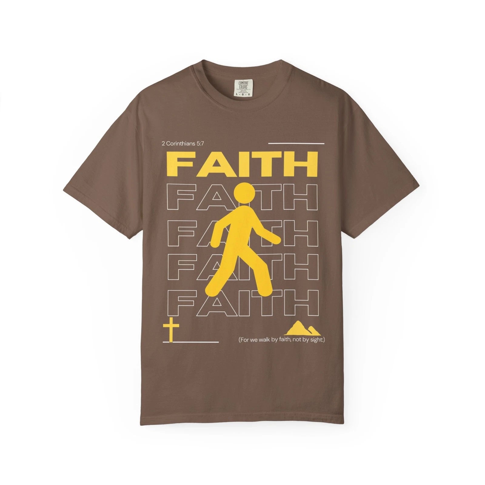 Faith Shirt Christian Shirts for Men Walk by Faith Bible Verse T Shirt
