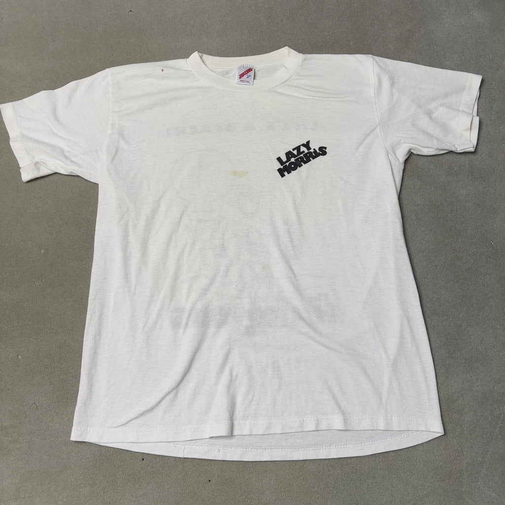 Vintage Lazy Morris Shirt Mens Large White The Hamptons Comic Graphic 90s USA