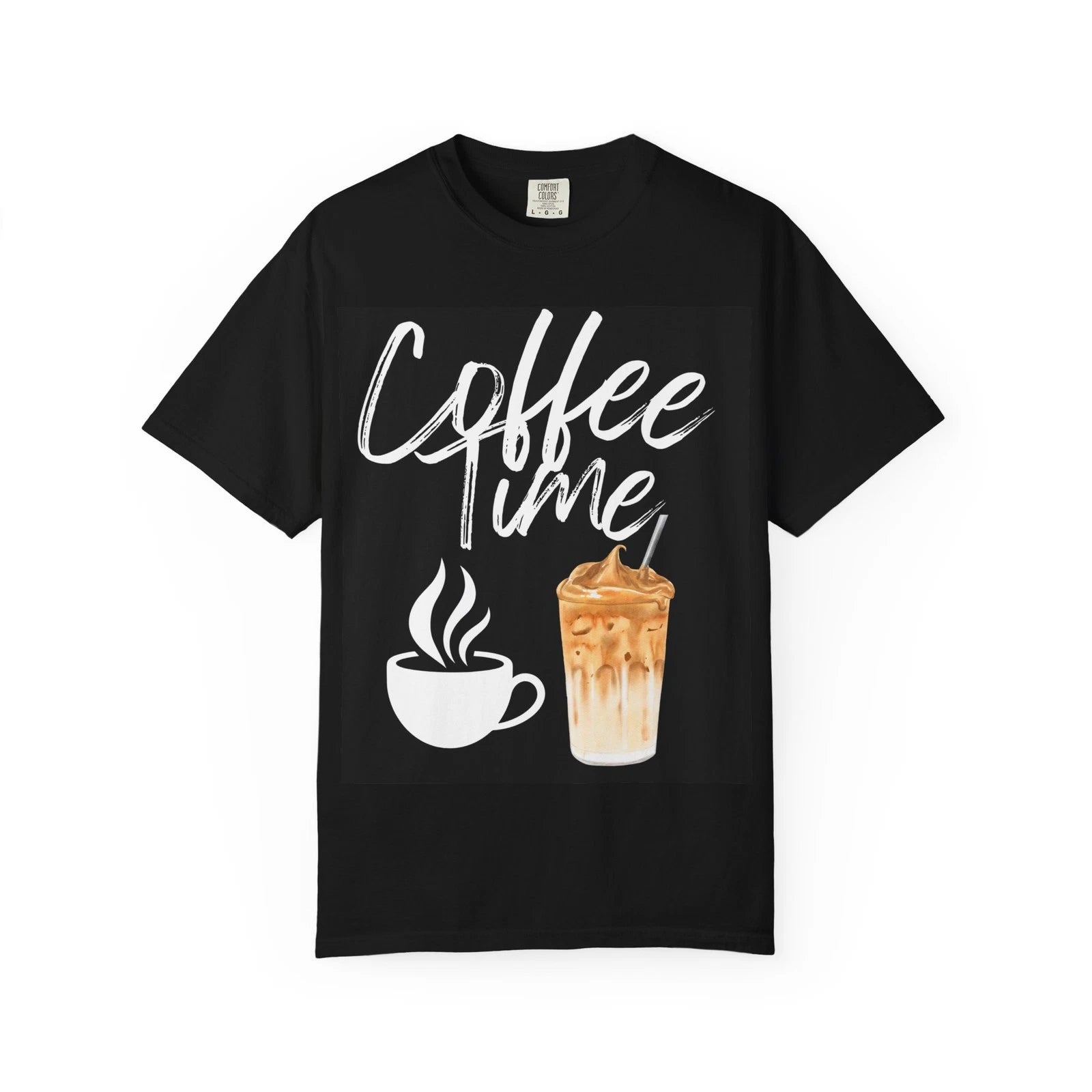 Coffee Time T-Shirt - Comfort Colors — Iced & Hot Coffee Graphic Tee