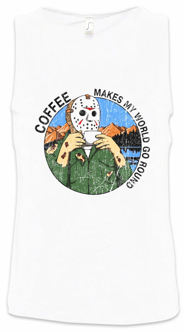 Coffee Makes My World Go Round Men's Tank Top Friday Jason Fun the 13th