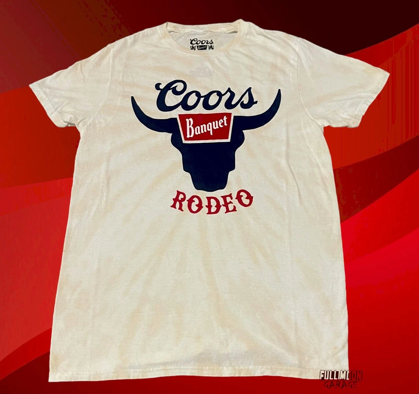 New Coors Rodeo Bull Horns Banquet 1873 Tie Dye Classic Men's Vintage T-Shirt