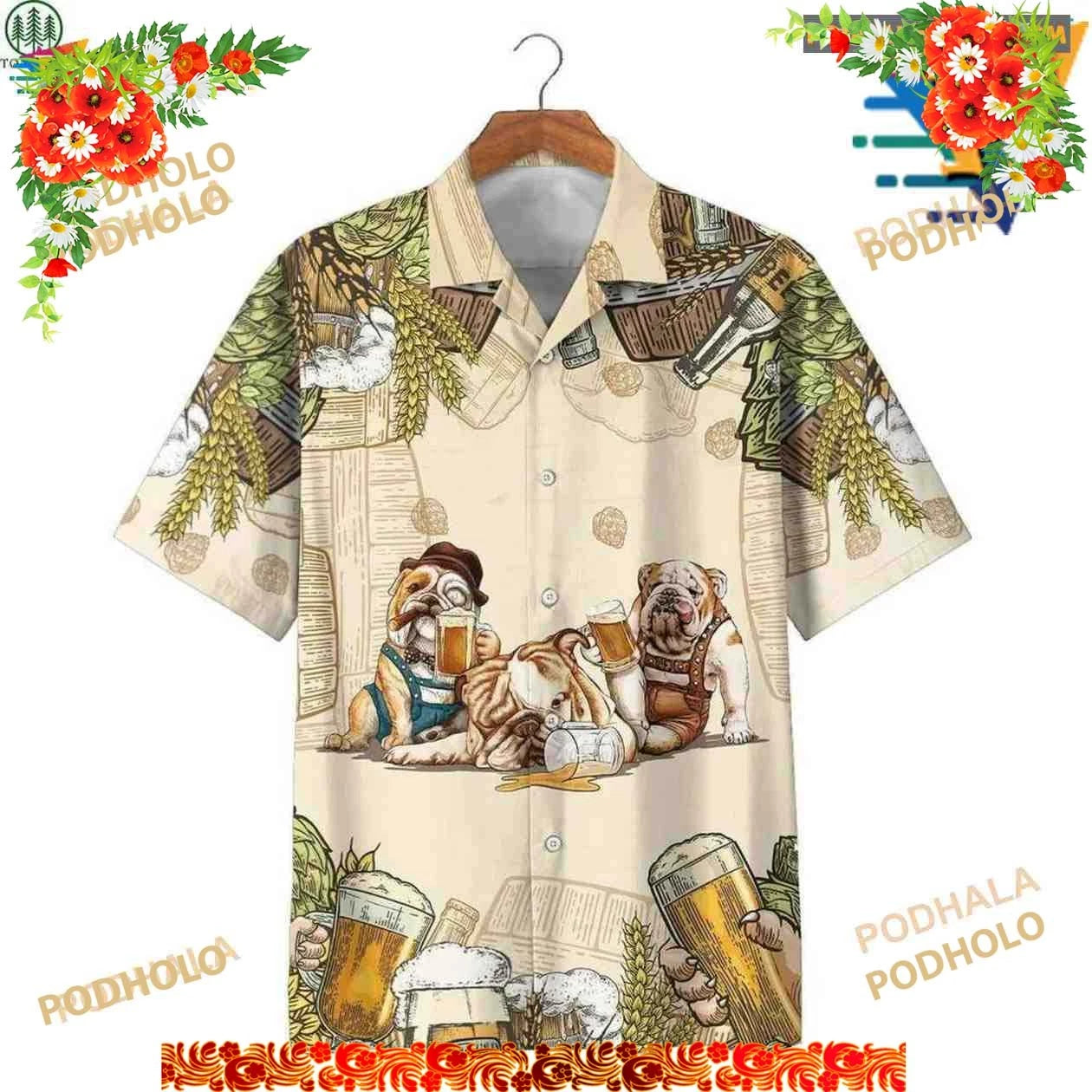 Bulldog Family Beer Hawaiian Shirt