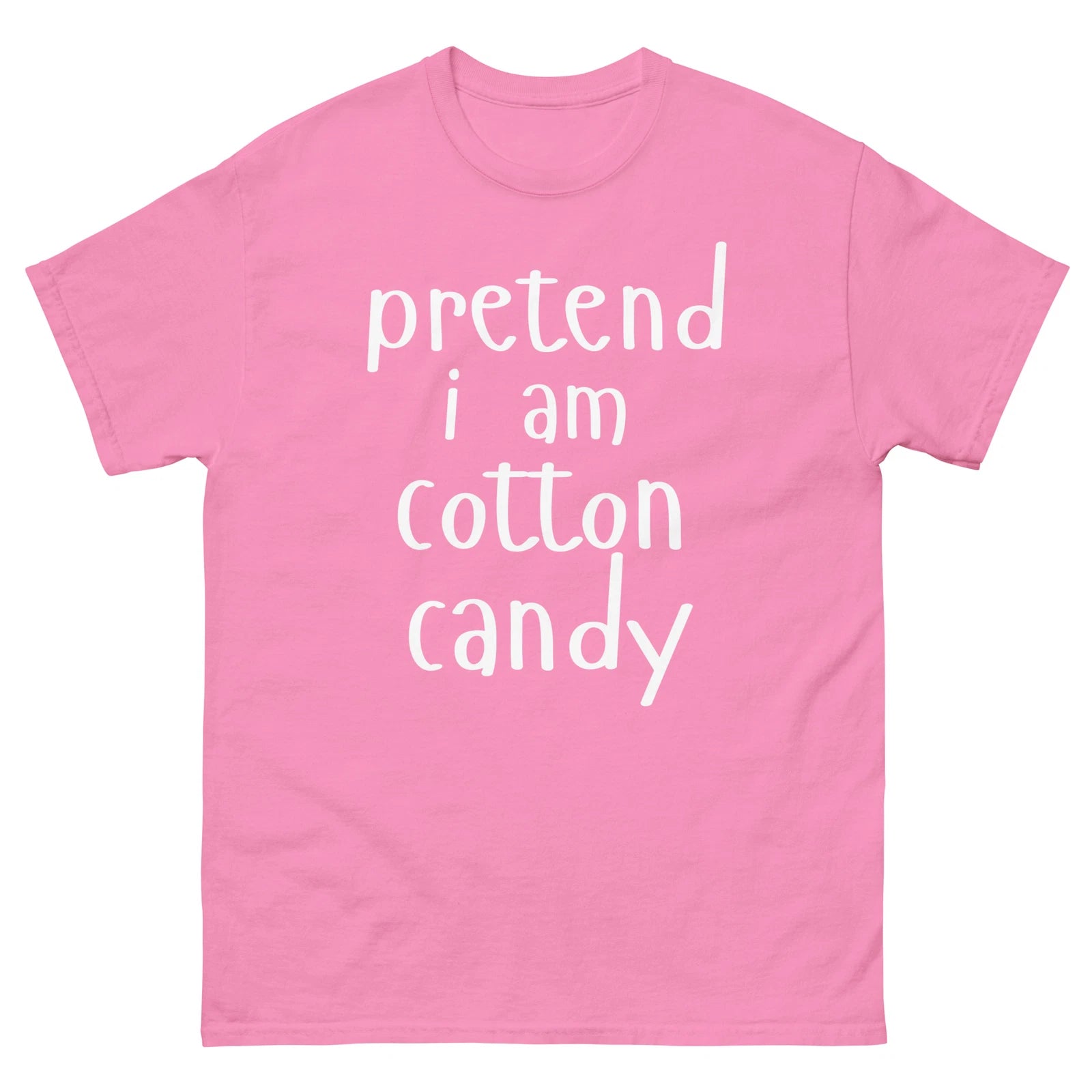 Pretend I Am Cotton Candy Lazy Costume Funny Halloween Party Unisex classic tee