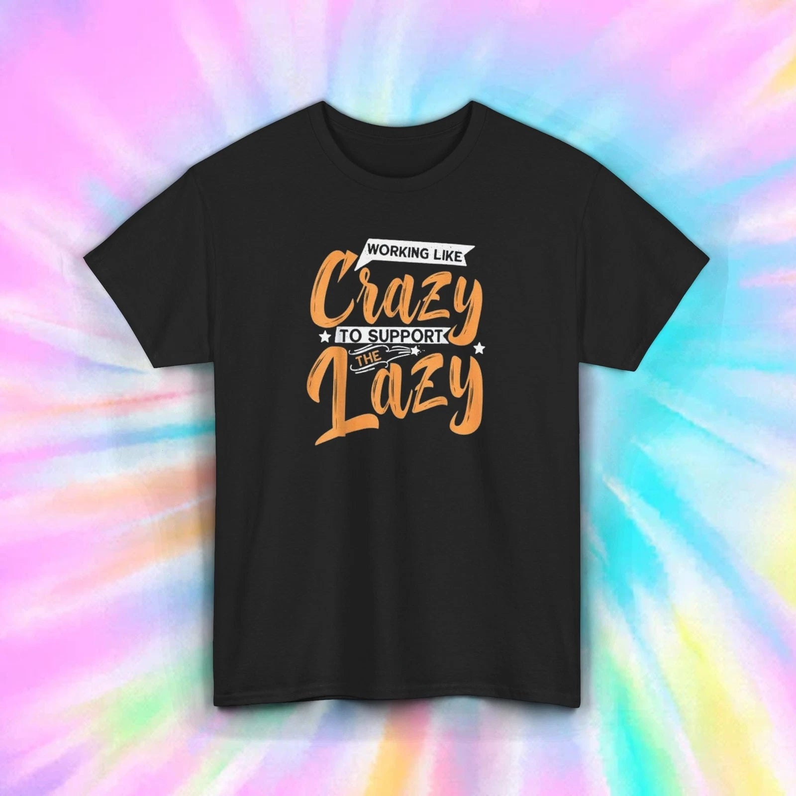 Working Like Crazy Funny T-Shirt S-5XL Lazy Humor Graphic Tee Gift Idea