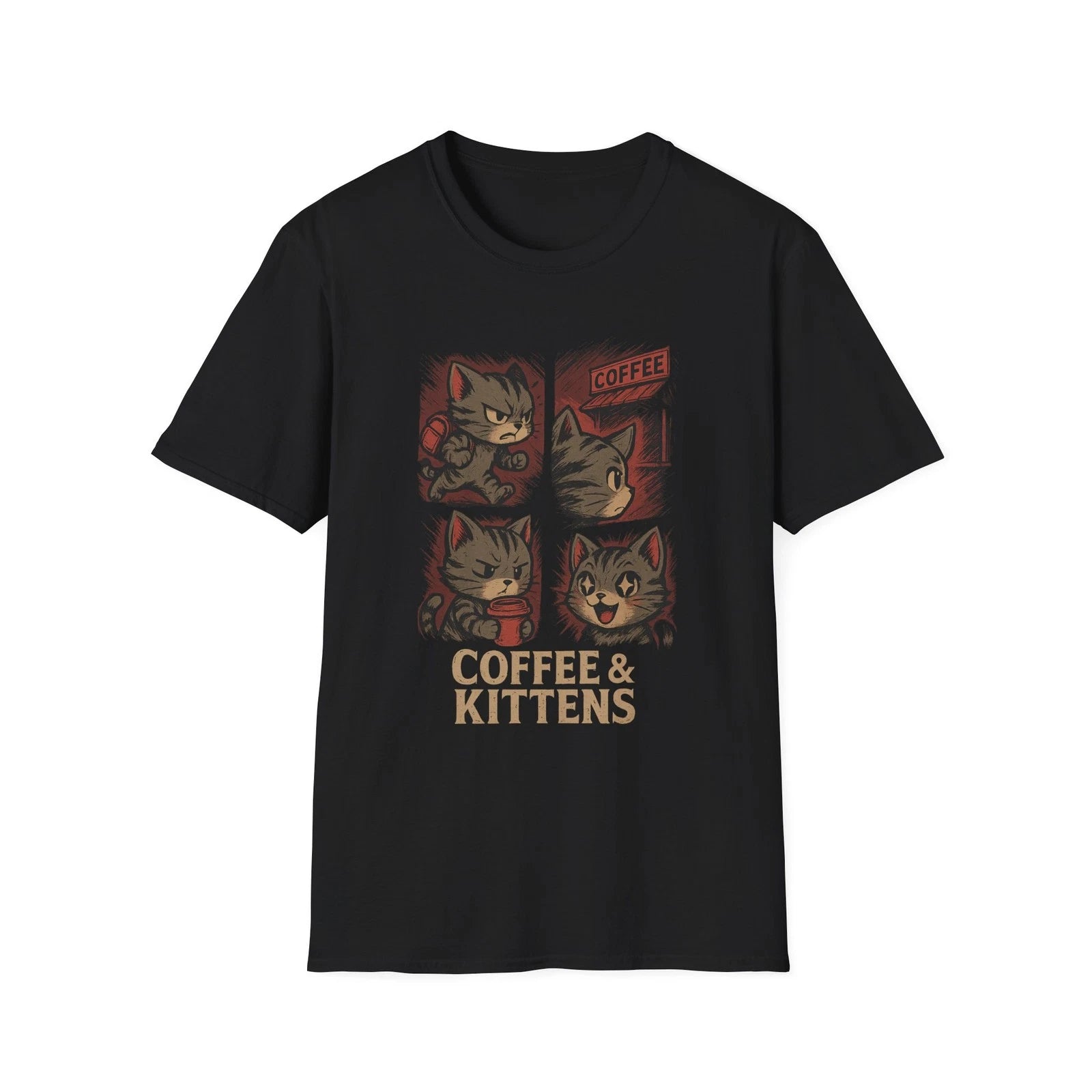 Cute Coffee Kitten T shirt