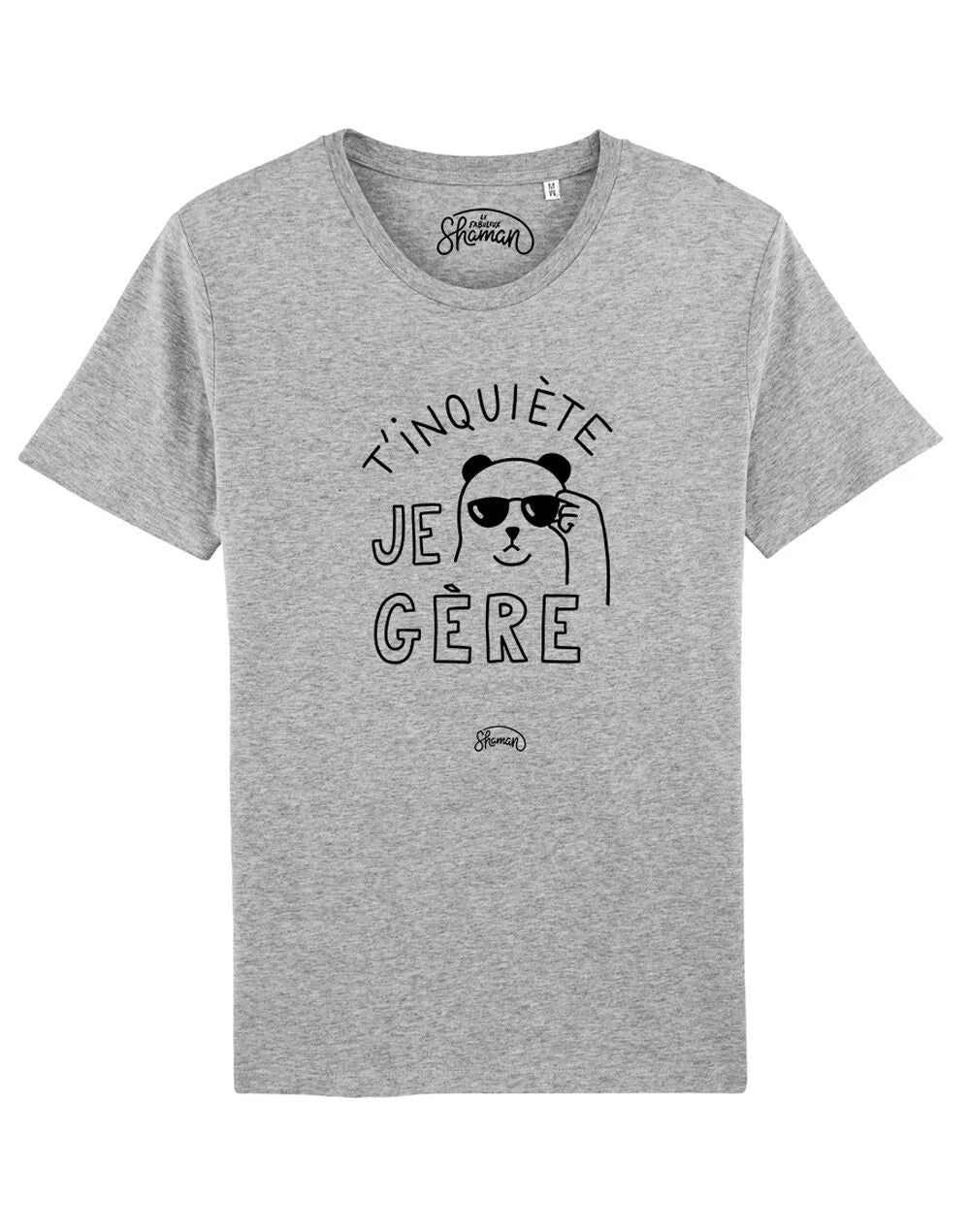 T-Shirt Man short Sleeve Gray, T'Worried I Gere