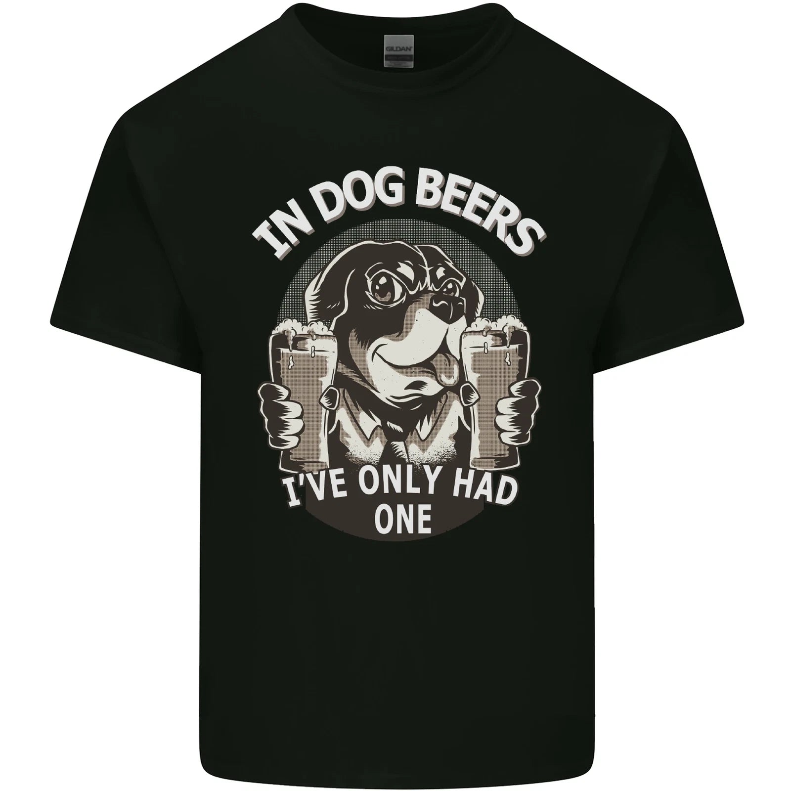 Dog Beers Ive Only Had 2 Funny Beer Alcohol Mens Cotton T-Shirt Tee Top