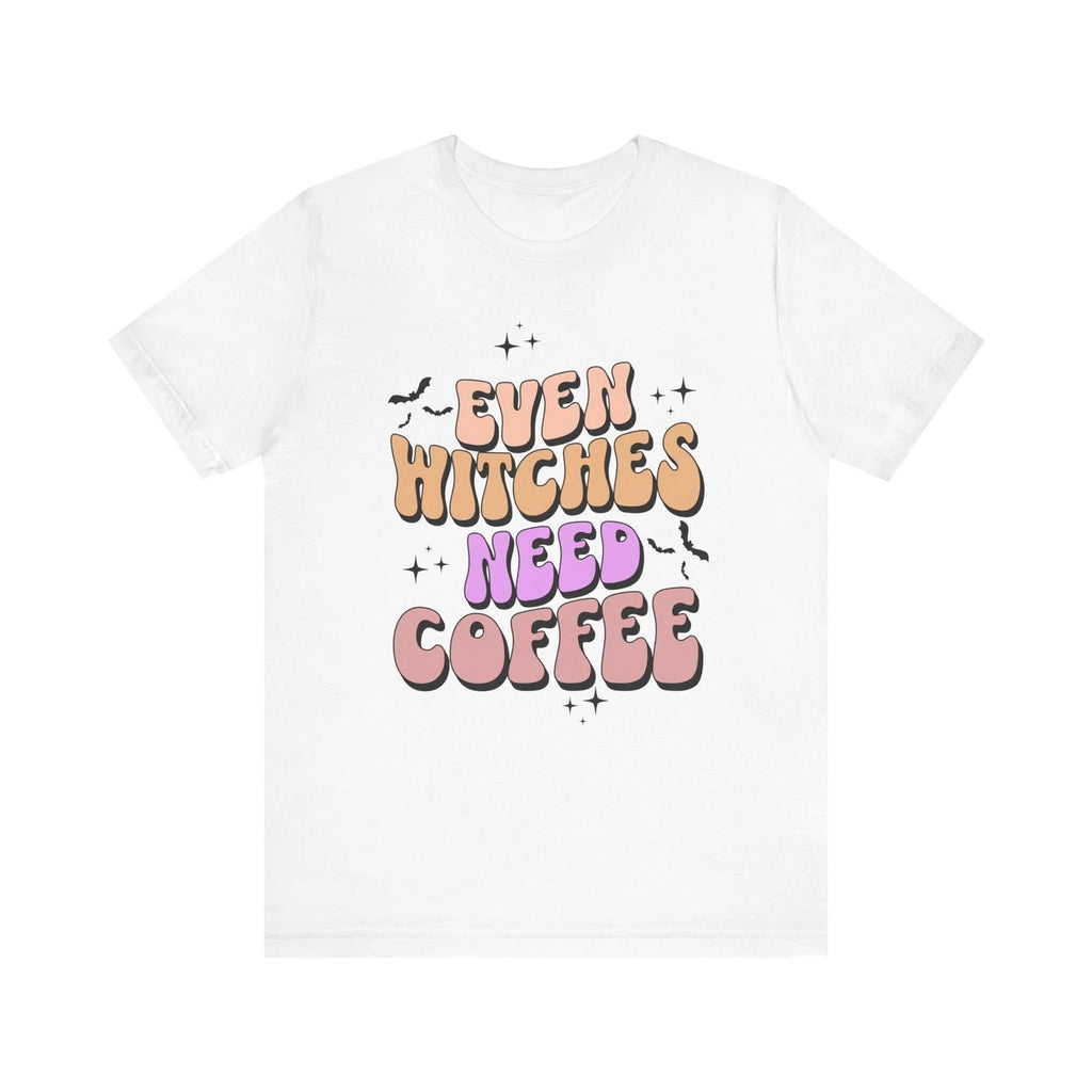 Coffee Lovers Halloween Tshirt, Women's Tee, Soft and Festive Shirt for Fall