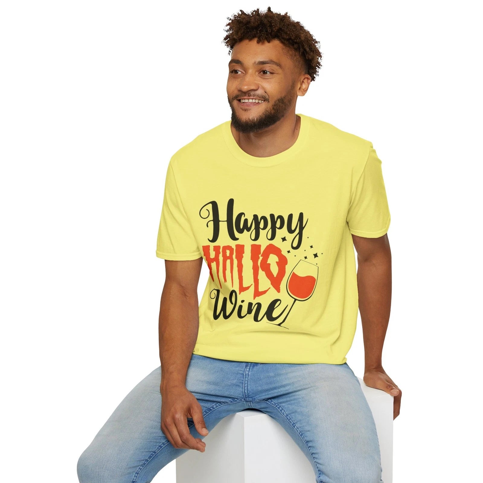 Funny Wine Lover Unisex T-Shirt, Halloween Shirt, Happy Hallo Wine Tee,