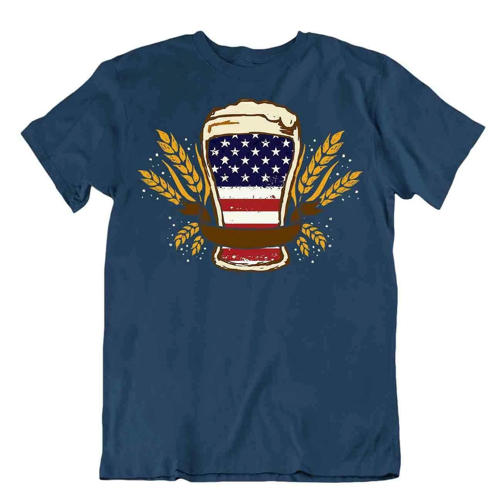 Usa Parody Drinking Humor T-SHIRT Amusing Comic TEE Beer Cap SHIRT