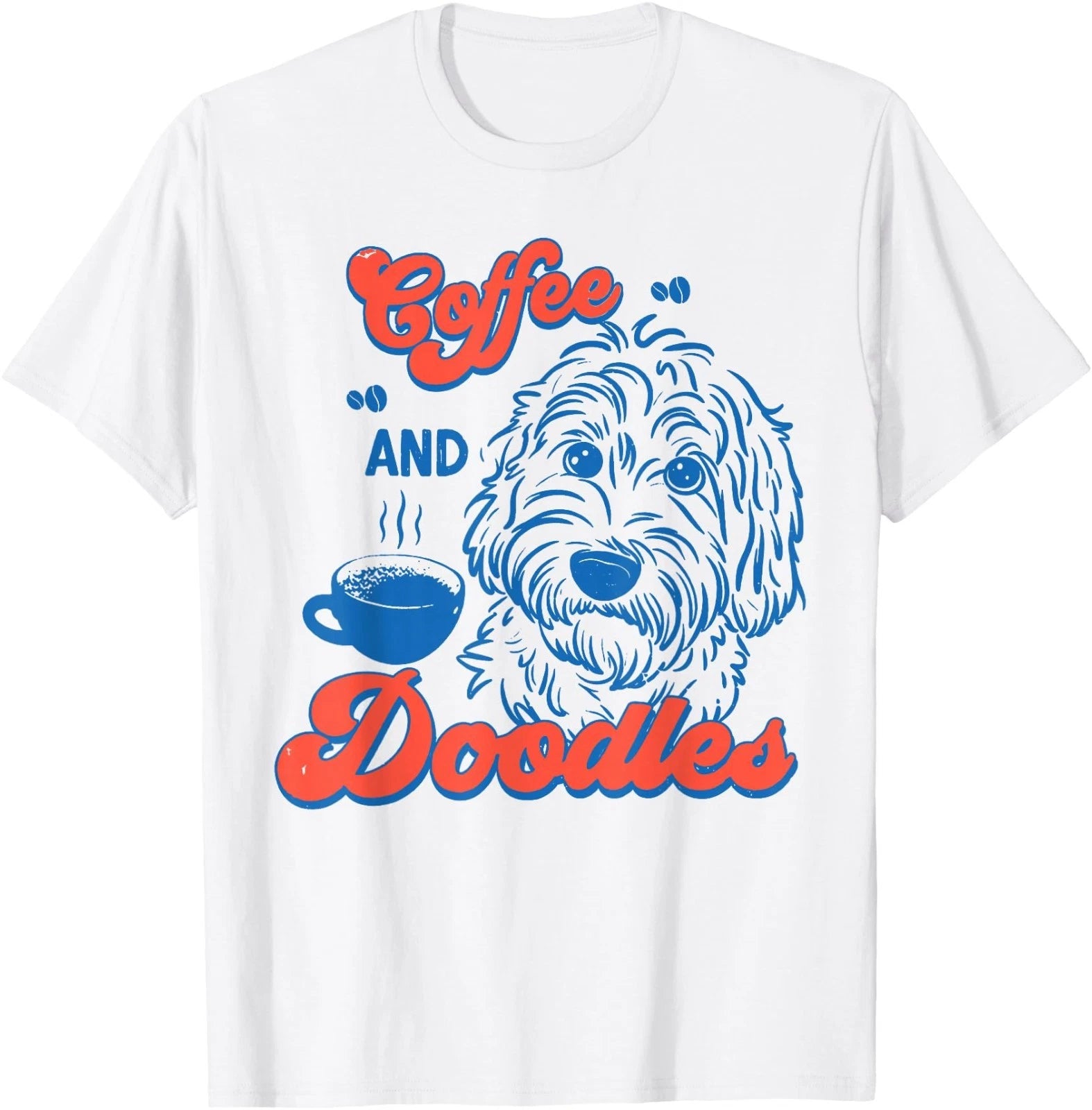 Coffee and Doodles Funny Doodle Coffee Club Pet Lover Design T-Shirt