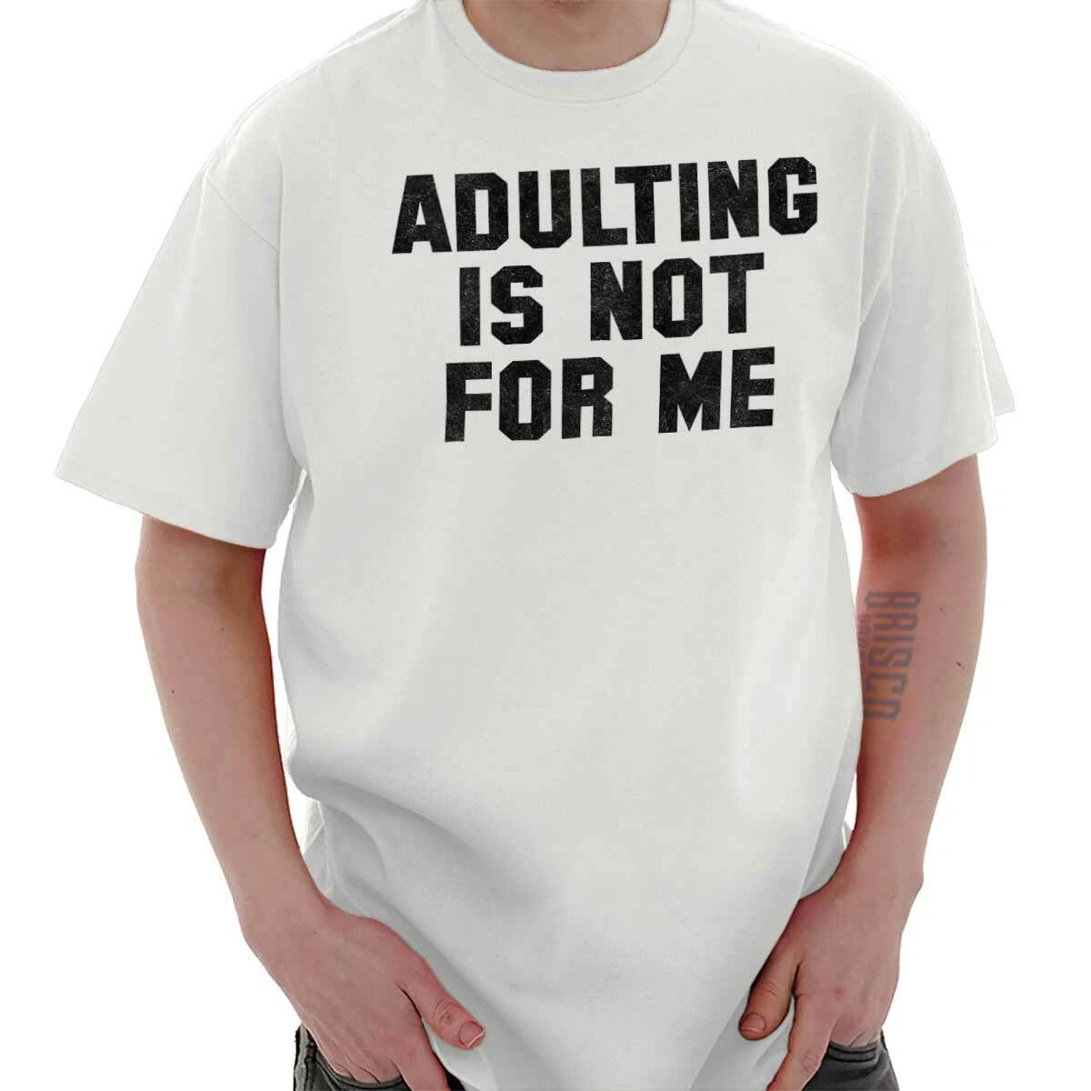 Done Adulting Procrastination Lazy College Womens or Mens Crewneck T Shirt Tee