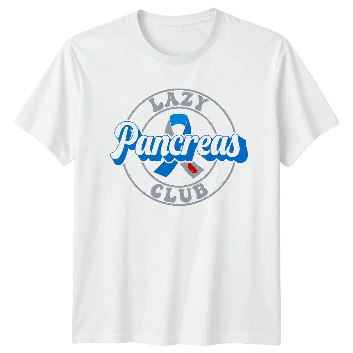 Lazy Pancreas Club T-Shirt Diabetes Awareness Medical Humor Gift For Him And Her