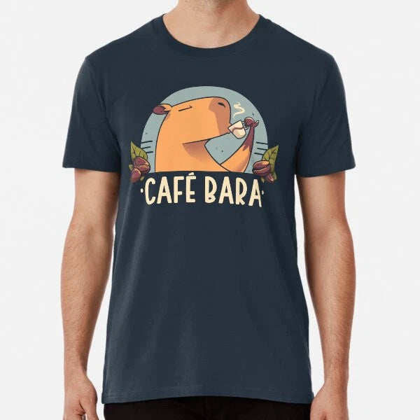CafeBara - Cute Coffee Capybara T-Shirt S-5XL Best T-Shirt