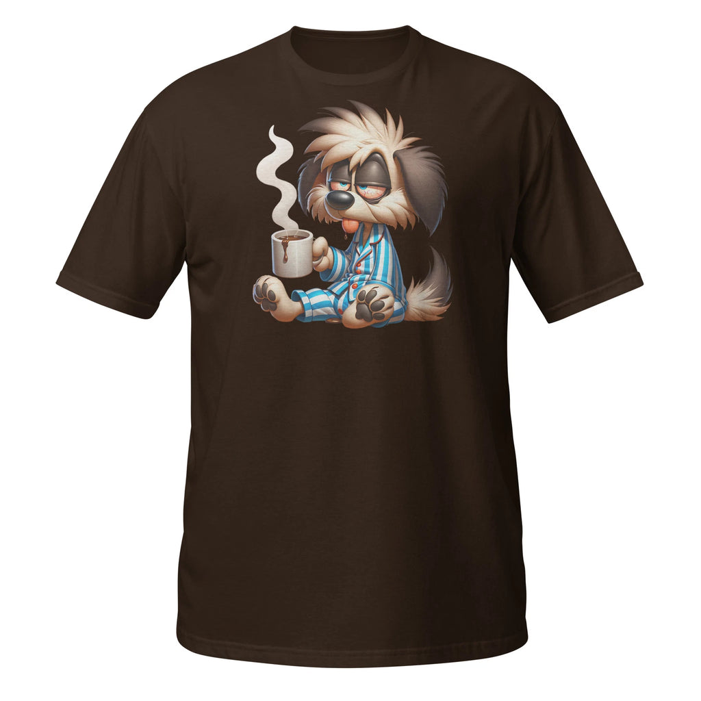 Sleepy Dog Coffee Shirt | Pyjama Pup Morning Mug Tee Unisex Shirt