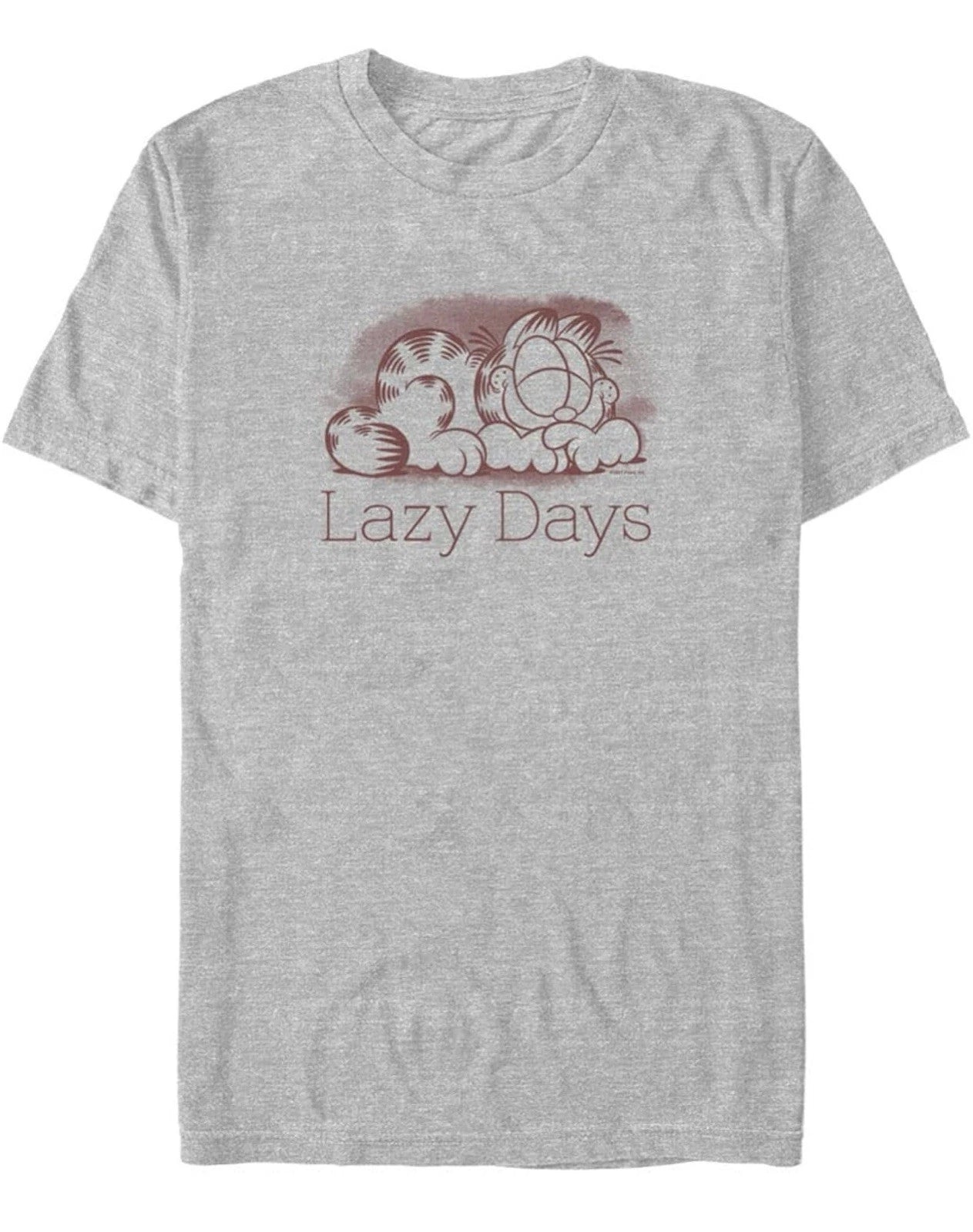 Garfield Unisex Tee Shirt Size Large L Lazy Days Short Sleeve New