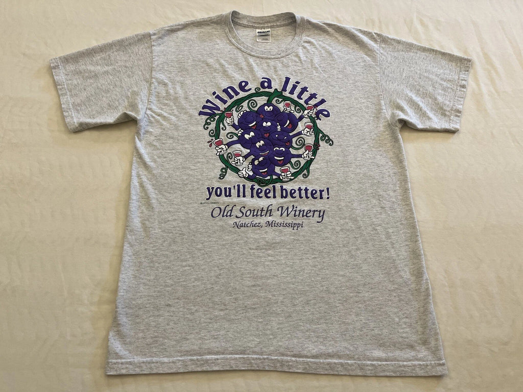 Wine T Shirt 1998 Natchez Mississippi Purple Grapes Funny Drink Adult Large