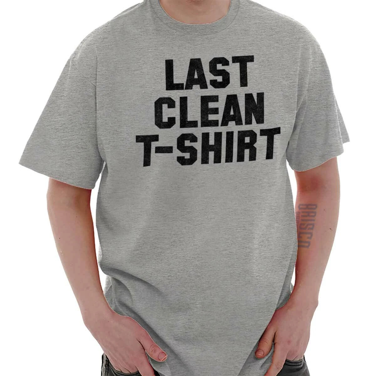 Last Clean Funny Laundry Lazy College Gift Womens or Mens Crewneck T Shirt Tee