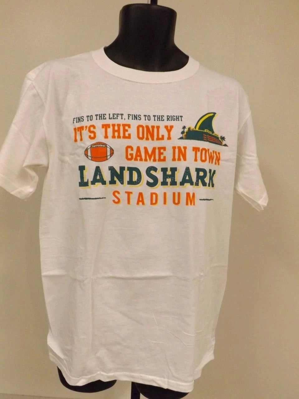 New Landshark Beer Adult Mens Size M-L-XL White Shirt
